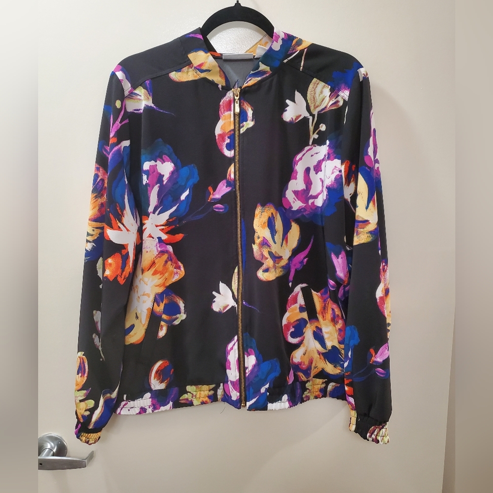 Floral Women's Jacket By Susan Graber For QVC, Size XL